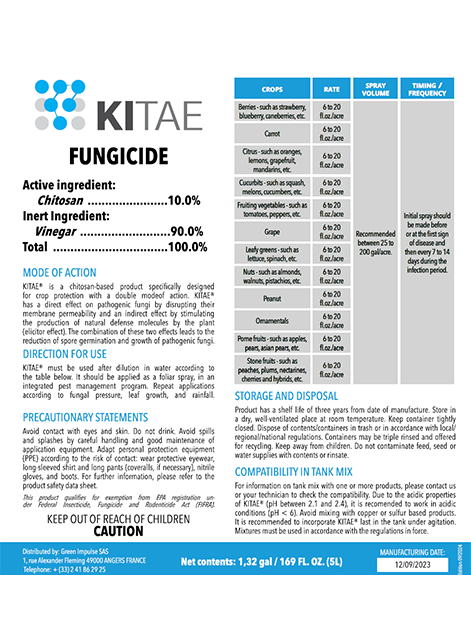 Kitae natural fongicide for crop protection label